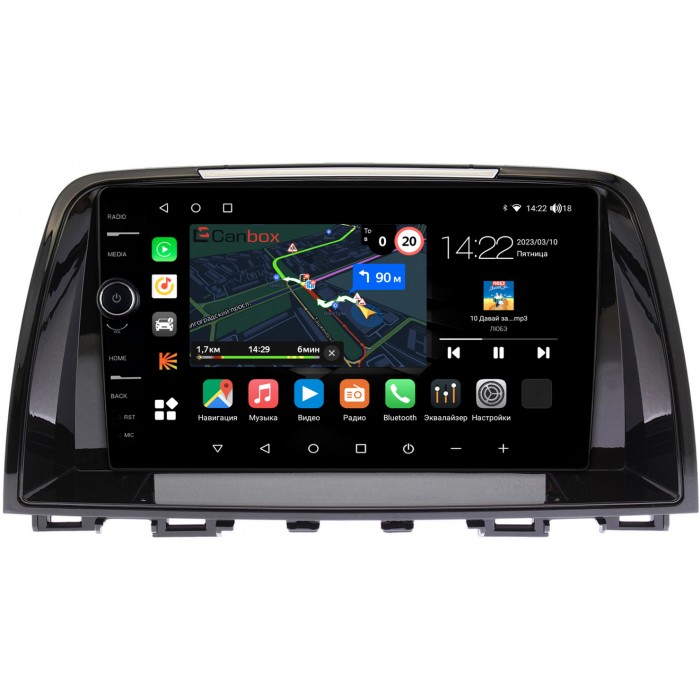 Штатная магнитола Mazda 6 (GJ) (2012-2015) Canbox M-Line 7841-9-435 на Android 10 (4G-SIM, 4/64, DSP, QLed)