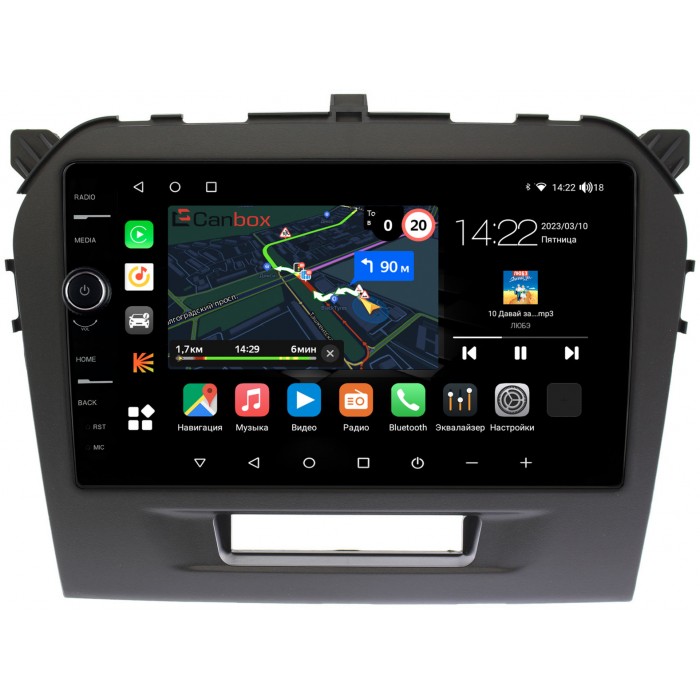 Штатная магнитола Suzuki Vitara 2014-2022 Canbox M-Line 7841-9103 Android 10 (4G-SIM, 4/64, DSP, QLed)