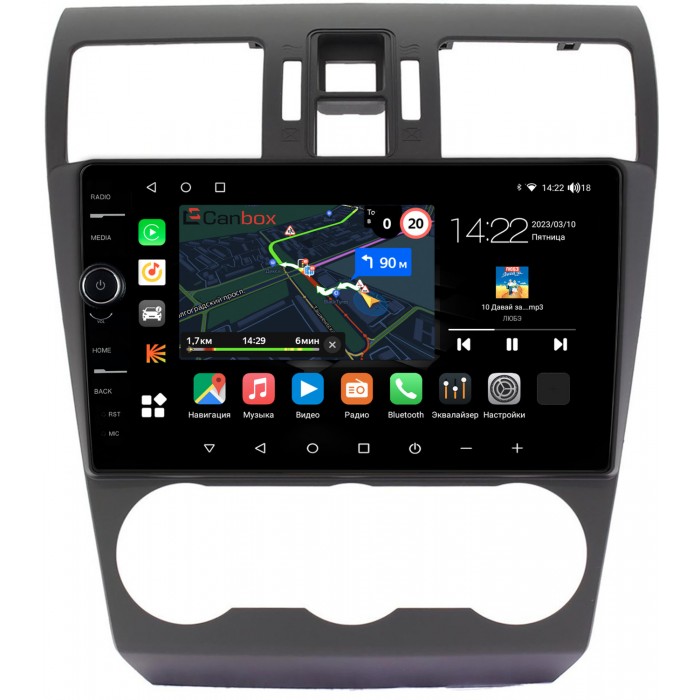 Штатная магнитола Subaru Forester 4, Impreza 4, XV (2011-2017) Canbox M-Line 7841-9132 на Android 10 (4G-SIM, 4/64, DSP, QLed)