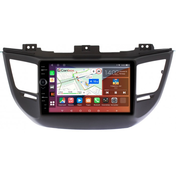 Штатная магнитола Hyundai Tucson III 2015-2018 Canbox H-Line 7842-9-064-1 на Android 10 (4G-SIM, 3/32, DSP, QLed) для авто с камерой