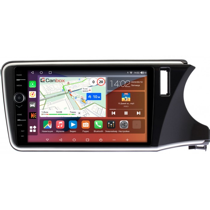 Штатная магнитола Honda Grace (2014-2020) (правый руль) Canbox H-Line 7842-9-1143 на Android 10 (4G-SIM, 3/32, DSP, QLed)