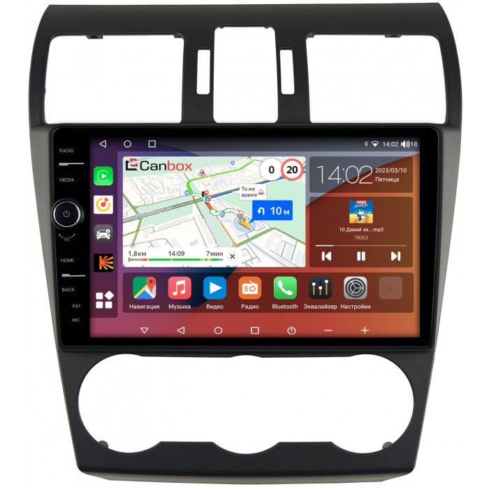 Штатная магнитола Subaru Forester 4, Impreza 4, XV (2011-2016) Canbox H-Line 7842-9-1518 на Android 10 (4G-SIM, 3/32, DSP, QLed)