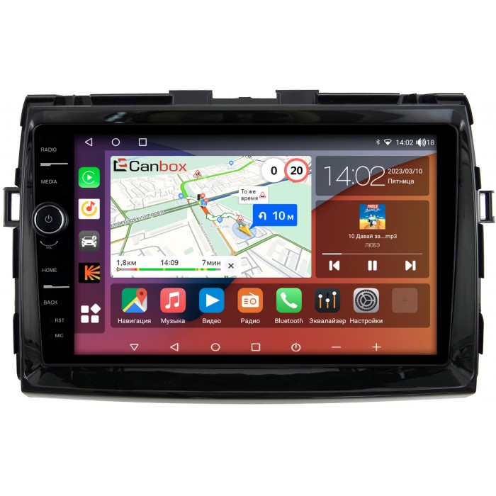 Штатная магнитола Toyota Estima 3, Previa 3 (2006-2019) Canbox H-Line 7842-9-199 на Android 10 (4G-SIM, 3/32, DSP, QLed) (глянец)