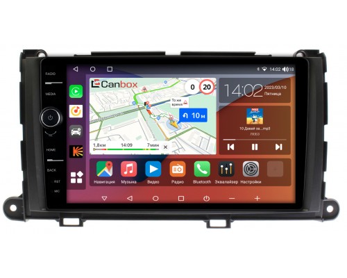 Toyota Sienna III 2010-2014 Canbox H-Line 7842-9-202 Android 10 (4G-SIM, 3/32, DSP, QLed)