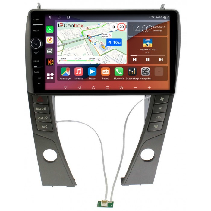 Штатная магнитола Lexus ES 5 (2006-2012) (для авто с монитором) Canbox H-Line 7842-9-6968 на Android 10 (4G-SIM, 3/32, DSP, QLed)