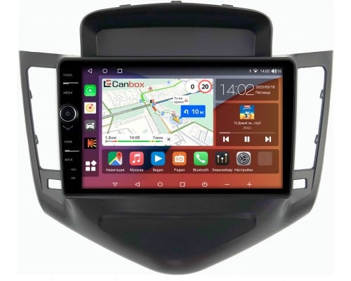 Chevrolet Cruze (2008-2012) (черная) Canbox H-Line 7842-9010 на Android 10 (4G-SIM, 3/32, DSP, QLed)