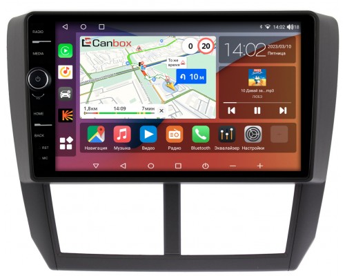 Subaru Forester 3, Impreza 3 (2007-2013) Canbox H-Line 7842-9080 на Android 10 (4G-SIM, 3/32, DSP, QLed)