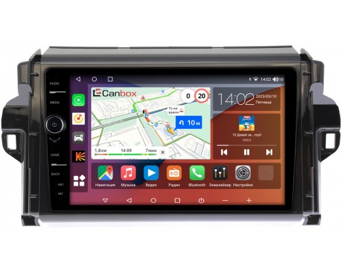 Toyota Fortuner 2 (2015-2022) Canbox H-Line 7842-9106 Android 10 (4G-SIM, 3/32, DSP, QLed)