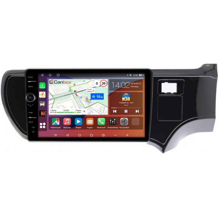 Штатная магнитола Toyota Aqua (2011-2021) Canbox H-Line 7842-9205 на Android 10 (4G-SIM, 3/32, DSP, QLed)