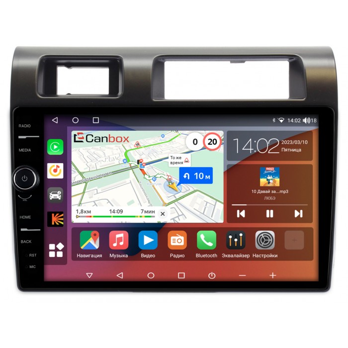 Штатная магнитола Toyota Land Cruiser 70 2007-2021 Canbox H-Line 7842-9286 на Android 10 (4G-SIM, 3/32, DSP, QLed)