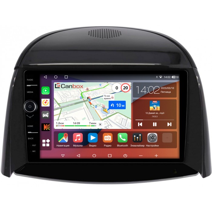 Штатная магнитола Renault Koleos I 2008-2016 Canbox H-Line 7843-9-1306 на Android 10 (4G-SIM, 4/64, DSP, QLed)