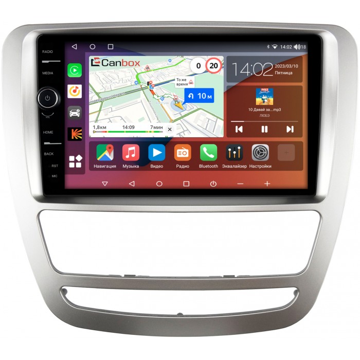 Штатная магнитола JAC T6 (2015-2022) Canbox H-Line 7843-9-4282 на Android 10 (4G-SIM, 4/64, DSP, QLed)