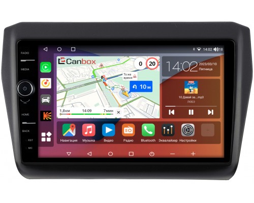 Suzuki Swift V 2016-2022 Canbox H-Line 7843-9-4875 Android 10 (4G-SIM, 4/64, DSP, QLed)