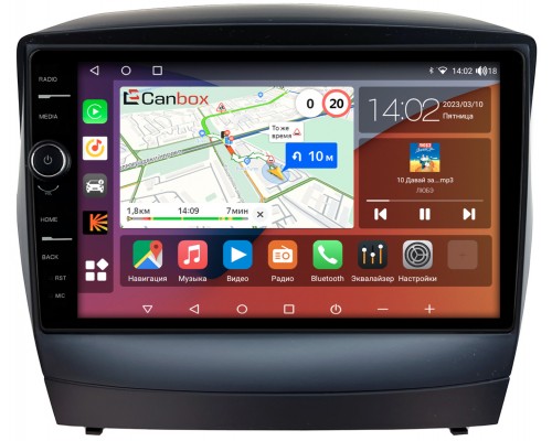 Hyundai ix35, Tucson II 2011-2015 (для авто без камеры) Canbox H-Line 7843-9088 на Android 10 (4G-SIM, 4/64, DSP, QLed)