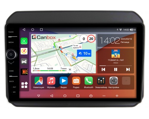 Suzuki Ignis III 2016-2022 Canbox H-Line 7843-9168 на Android 10 (4G-SIM, 4/64, DSP, QLed)