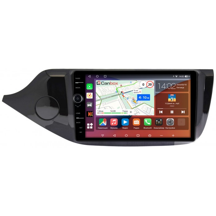 Штатная магнитола Kia Ceed 2 (2012-2018) (глянец) Canbox H-Line 7843-9209 Android 10 (4G-SIM, 4/64, DSP, QLed)