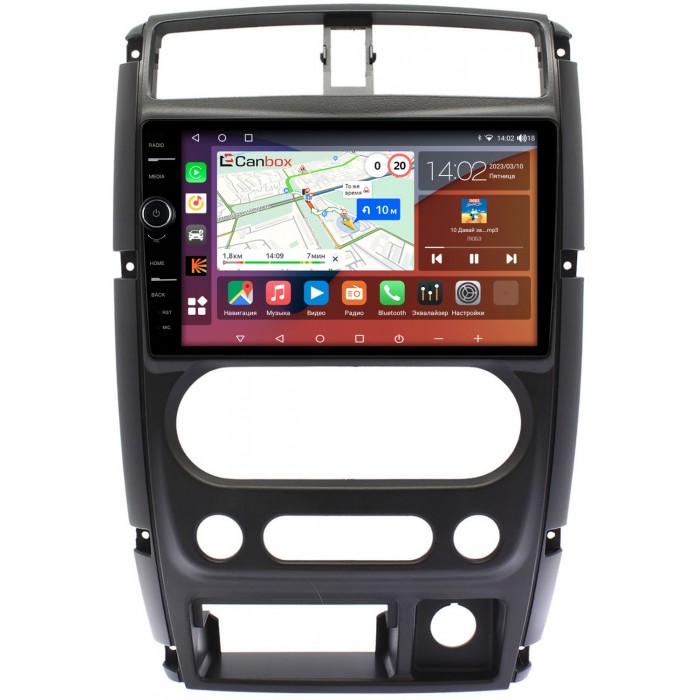 Штатная магнитола Suzuki Jimny III 2005-2019 Canbox H-Line 7844-9-357 на Android 10 (4G-SIM, 6/128, DSP, QLed)