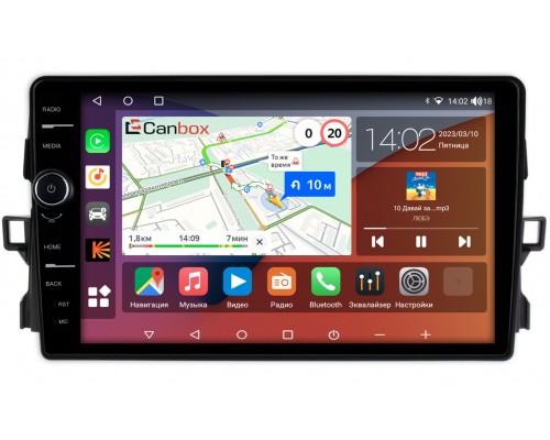 Toyota Auris (2006-2012) Canbox H-Line 7844-9427 на Android 10 (4G-SIM, 6/128, DSP, QLed)
