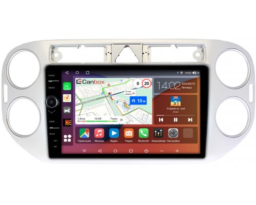 Volkswagen Tiguan 2007-2011, Golf Plus 2004-2014 Canbox H-Line 7845-9048 на Android 10 (4G-SIM, 8/256, DSP, QLed)