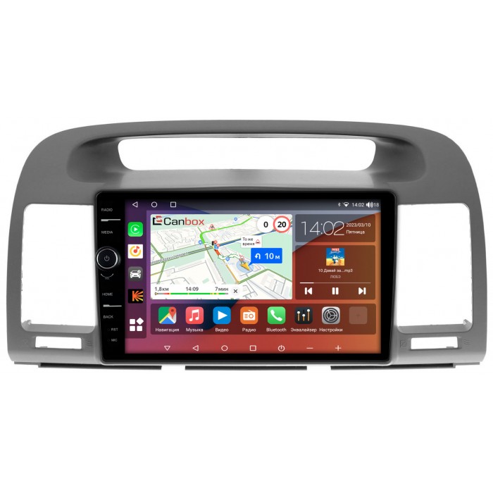 Штатная магнитола Toyota Camry XV30 (2001-2006) Canbox H-Line 7845-9105 на Android 10 (4G-SIM, 8/256, DSP, QLed)