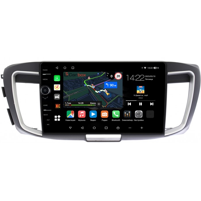 Штатная магнитола Honda Accord 9 (2012-2019) Canbox M-Line 7850-10-1156 на Android 10 (4G-SIM, 2/32, DSP, QLed)