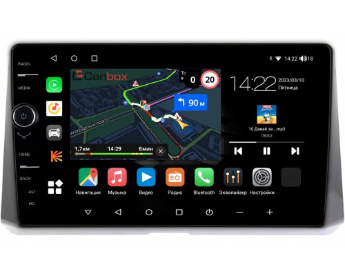 Toyota Corolla 12 (2018-2022) Canbox M-Line 7850-1078 на Android 10 (4G-SIM, 2/32, DSP, QLed)