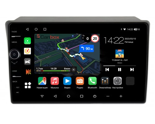 Toyota Hilux Surf VI 1995-2002 Canbox M-Line 7850-1084 на Android 10 (4G-SIM, 2/32, DSP, QLed)