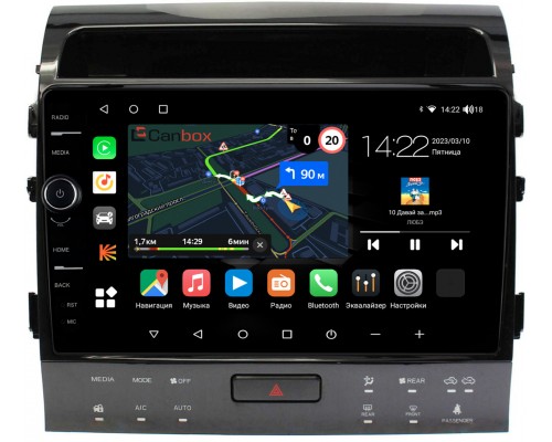 Toyota Land Cruiser 200 2010-2012 для авто с NAVI (Тип3) Canbox M-Line 7851-10-1203 на Android 10 (4G-SIM, 4/64, DSP, QLed)