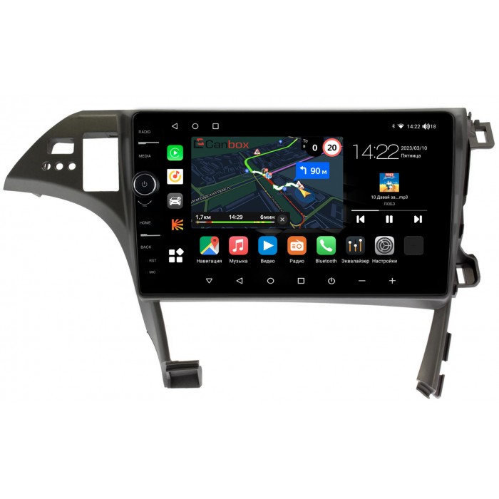 Штатная магнитола Toyota Prius III (XW30) 2009-2015 (левый руль) Canbox M-Line 7851-10-1231 на Android 10 (4G-SIM, 4/64, DSP, QLed)