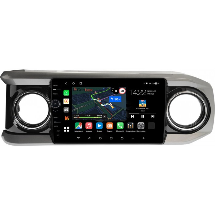 Штатная магнитола Toyota Tacoma III 2015-2022 (черная) Canbox M-Line 7851-10-1431 на Android 10 (4G-SIM, 4/64, DSP, QLed)