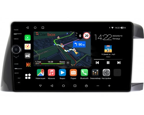 Toyota Wish I 2003-2009 (Тип 2) Canbox M-Line 7851-10-TO383T на Android 10 (4G-SIM, 4/64, DSP, QLed)