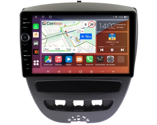 Toyota Aygo (2005-2014) Canbox H-Line 7852-10-1152 на Android 10 (4G-SIM, 3/32, DSP, QLed)