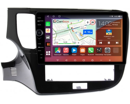 Mitsubishi Outlander III 2012-2022 Canbox H-Line 7852-10-1153 на Android 10 (4G-SIM, 3/32, DSP, QLed)
