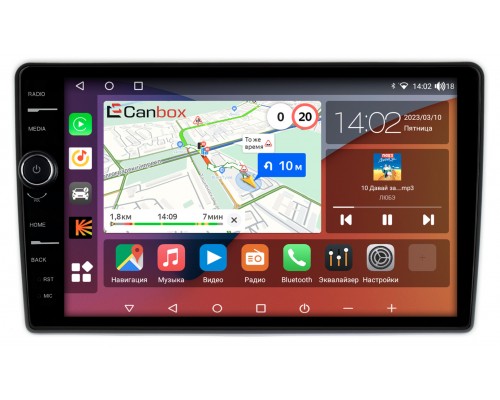 Toyota Ist 2001-2007 Canbox H-Line 7852-10-1183 на Android 10 (4G-SIM, 3/32, DSP, QLed)