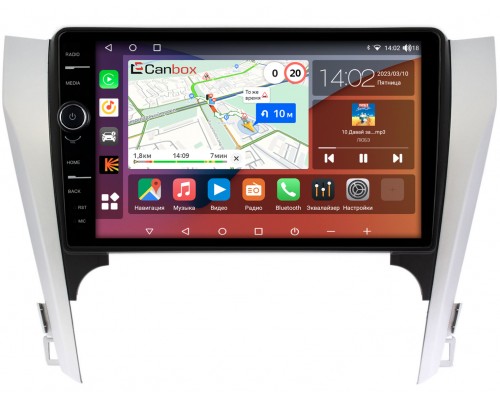 Toyota Camry XV50 (2011-2014) Canbox H-Line 7852-10-169 на Android 10 (4G-SIM, 3/32, DSP, QLed) (для авто без камеры)