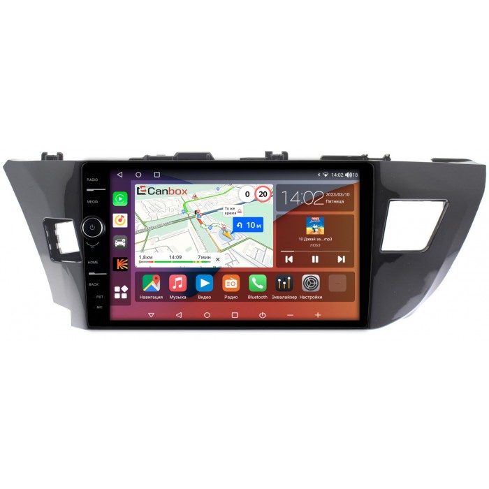 Штатная магнитола Toyota Corolla 11 (2012-2016) Canbox H-Line 7852-1005 на Android 10 (4G-SIM, 3/32, DSP, QLed) (для авто без камеры)