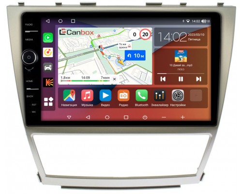 Toyota Camry XV40 (2006-2011) Canbox H-Line 7852-1063 на Android 10 (4G-SIM, 3/32, DSP, QLed)