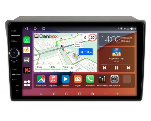 Toyota Hilux Surf VI 1995-2002 Canbox H-Line 7852-1084 на Android 10 (4G-SIM, 3/32, DSP, QLed)