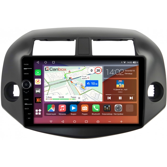 Штатная магнитола Toyota RAV4 (XA30) 2005-2016 Canbox H-Line 7853-1001 на Android 10 (4G-SIM, 4/64, DSP, QLed)