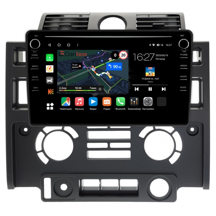 Штатная магнитола Land Rover Defender (2007-2016) Canbox M-Line 7891-9-013 на Android 10 (4G-SIM, 2/32, DSP, IPS) С крутилками