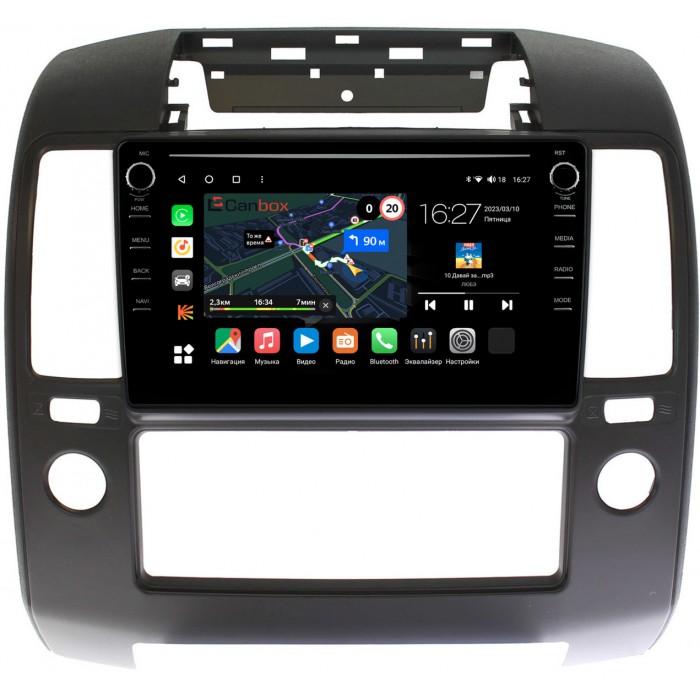 Штатная магнитола Nissan Navara (Frontier) III (D40) 2005-2010 Canbox M-Line 7891-9-1103 на Android 10 (4G-SIM, 2/32, DSP, IPS) С крутилками