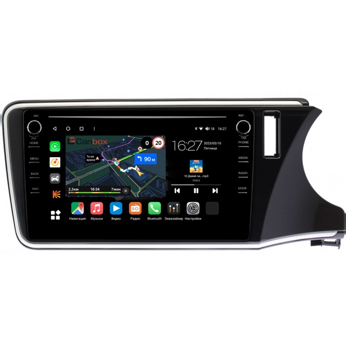Штатная магнитола Honda Grace (2014-2020) (правый руль) Canbox M-Line 7891-9-1143 на Android 10 (4G-SIM, 2/32, DSP, IPS) С крутилками