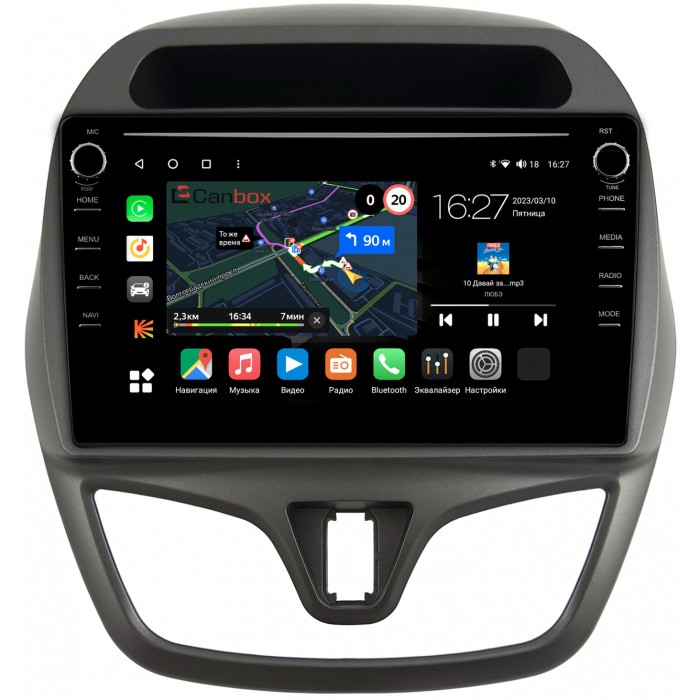 Штатная магнитола Chevrolet Spark IV 2015-2018 Canbox M-Line 7891-9-1235 на Android 10 (4G-SIM, 2/32, DSP, IPS) С крутилками