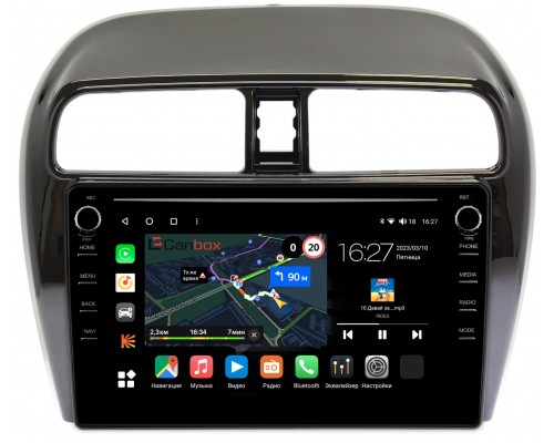 Mitsubishi Mirage VI (2012-2022) Canbox M-Line 7891-9-129 на Android 10 (4G-SIM, 2/32, DSP, IPS) С крутилками