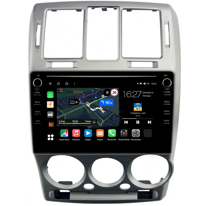 Штатная магнитола Hyundai Getz (2002-2011) Canbox M-Line 7891-9-1322 на Android 10 (4G-SIM, 2/32, DSP, IPS) С крутилками