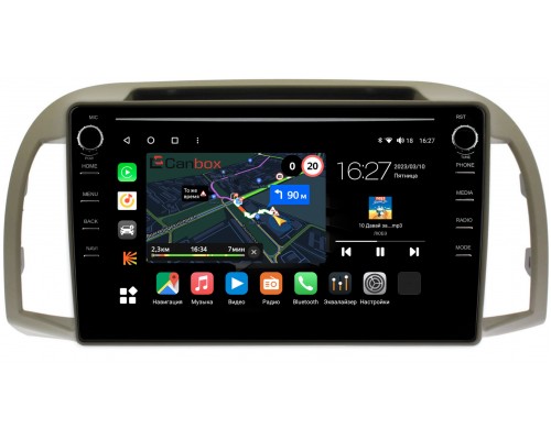 Nissan Micra III (K12), March III (K12) 2006-2010 Canbox M-Line 7891-9-1354 на Android 10 (4G-SIM, 2/32, DSP, IPS) С крутилками
