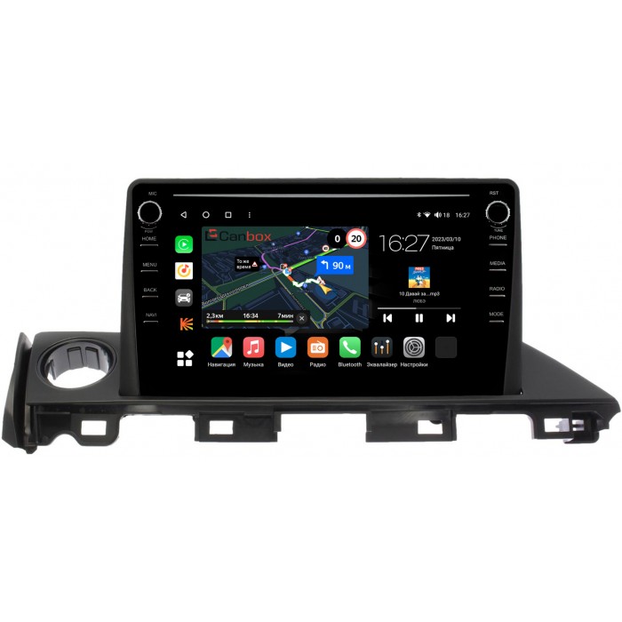 Штатная магнитола Mazda 6 (GJ) (2015-2018) (для авто с монитором) Canbox M-Line 7891-9-1413 на Android 10 (4G-SIM, 2/32, DSP, IPS) С крутилками