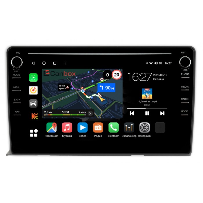 Штатная магнитола Toyota ISis 2004-2018 Canbox M-Line 7891-9-458 на Android 10 (4G-SIM, 2/32, DSP, IPS) С крутилками