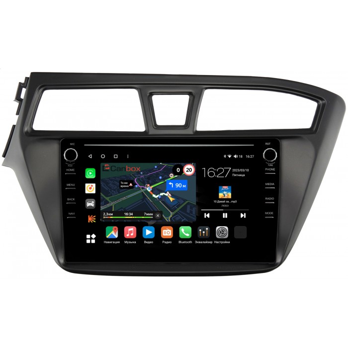 Штатная магнитола Hyundai i20 II 2014-2018 Canbox M-Line 7891-9-578 на Android 10 (4G-SIM, 2/32, DSP, IPS) С крутилками