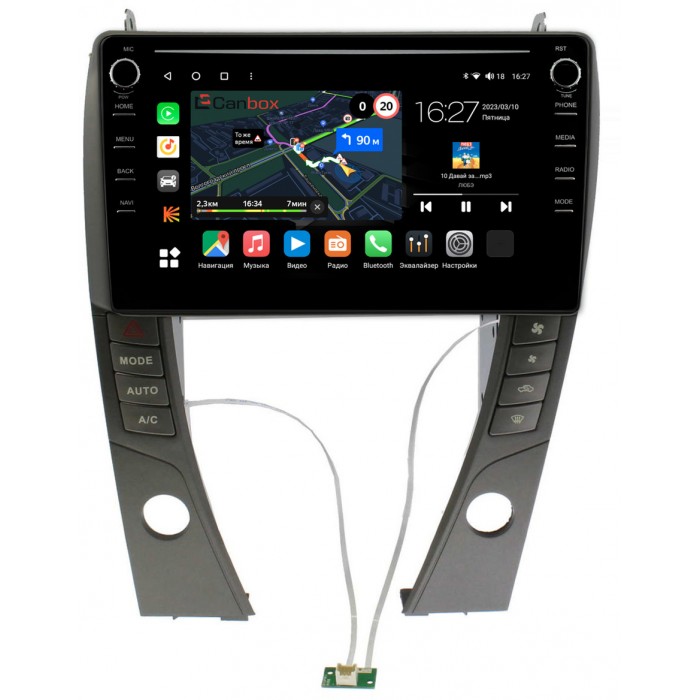 Штатная магнитола Lexus ES 5 (2006-2012) (для авто с монитором) Canbox M-Line 7891-9-6968 на Android 10 (4G-SIM, 2/32, DSP, IPS) С крутилками